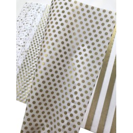 Ocean Tides Tissue Paper Gift Wrap Bulk Wrapping 75 Sheets | Gold Dots | Gift Wrapping Paper Pack for Graduation, Birthdays, DIY Crafts, Christmas | 15 x 20 inches |