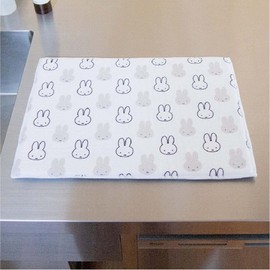 Okato Miffy Drying Mat, 11.8 x 15.7 inches (30 x 40 cm), Face Only, Miffy