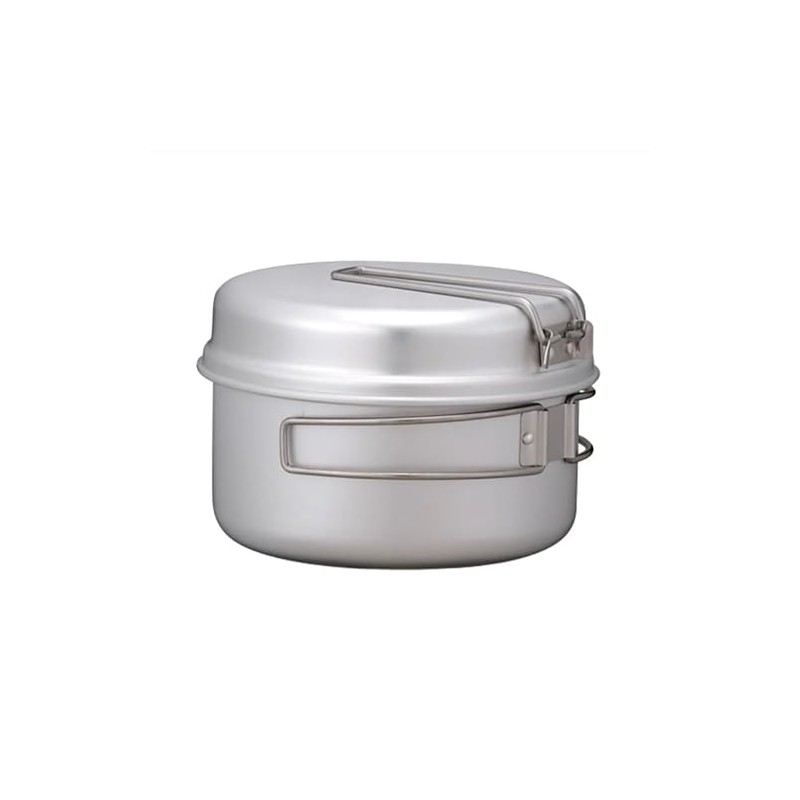 Snow Peak Aluminum Personal Cooker Set, Stacking Pot x2, Lid