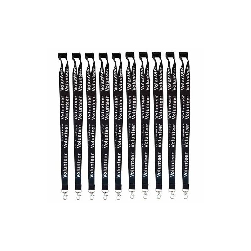 Volunteer Lanyards with Safety Break – 20mm Wide, Pack of