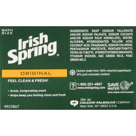 Irish Spring Original Bar Deodorant Soap 3.20 oz Long Lasting Smells GREAT 2pk