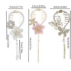 Cute Flower & Tassel Decor Hair Clips, 3 Counts/set Elegant