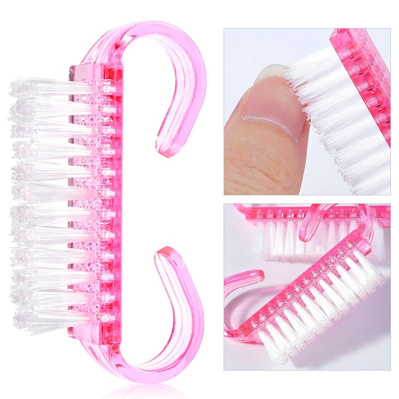 6 Pcs Nail Cleaning Brush with Handle Grip, Hand Scrubbing