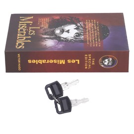 Safe Box Simulation Book Saving Box with Key for Cash Coin Money Bank Cards Jewelry