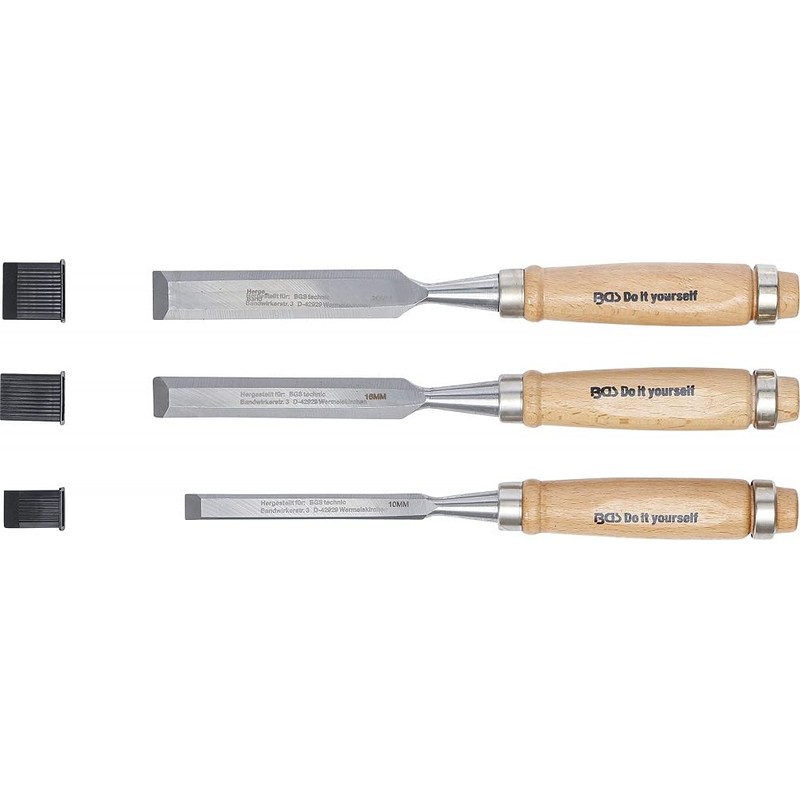 3-piece Firmer Chisel Set 10-16-20 mm