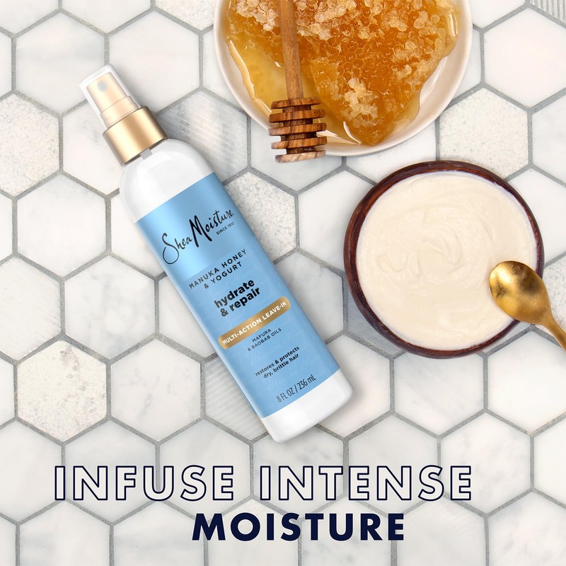 SheaMoisture Leave-In Conditioner, Multi-Action Spray 2-Pack, Manuka Honey & Yogurt