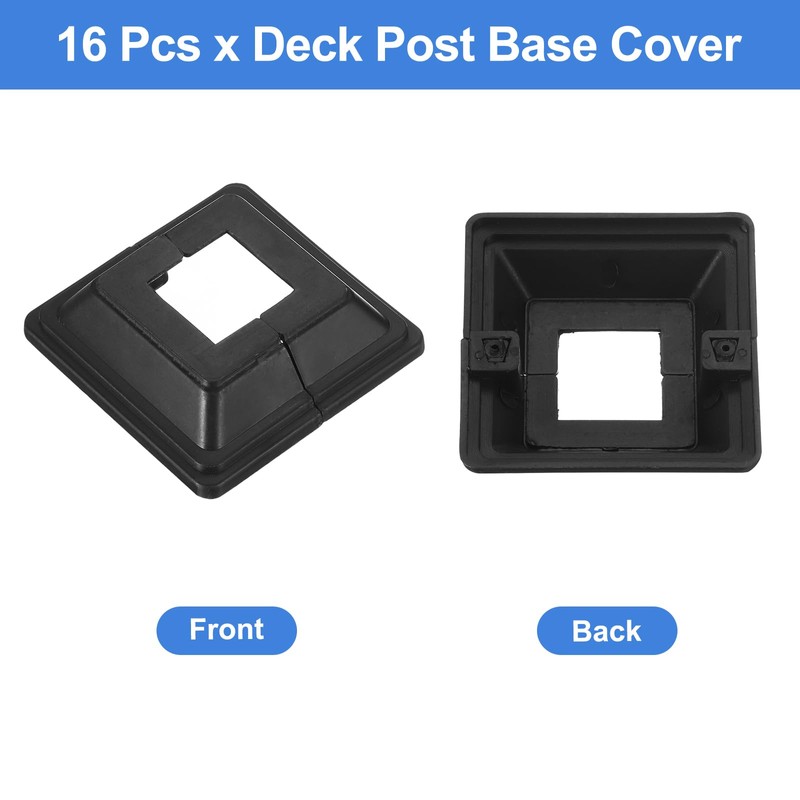 uxcell Post Skirt, 16pcs 25x25mm/1 x1 Plastic Split Style Post