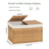 SETVSON Storage Basket with Lid Wicker Baskets for Storage with