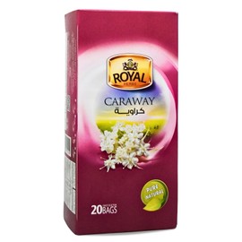 Caraway Royal Drink Herbal Tea Bag Herbals Pure Herb Natural Herbs Egyptian Arab Egypt Arabic No Additives No Gmo Kosher Halal (1 Pack = 20 Tea Bags) رويال كراوية حلال