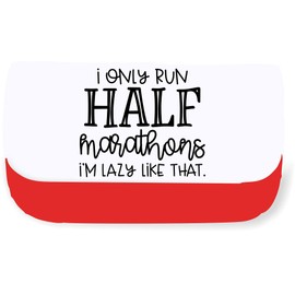 I only Run Half Marathons I'm Lazy Like That Fitness Statement [CM17FLS] Clutch Style Pencil case - Red