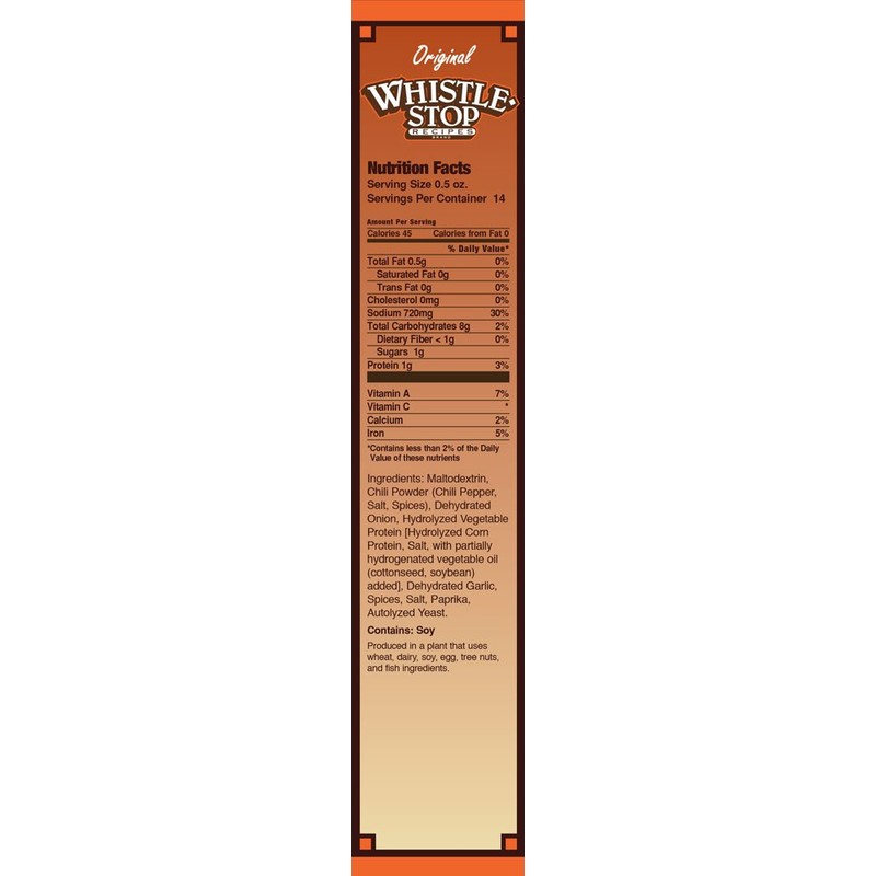 Original WhistleStop Cafe Recipes | Chili Starter Mix | 5-oz