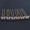 Bridal/Wedding/Prom/Party Set Of 6 Gold Plated Crystal 'Butterfly' Hair Pins