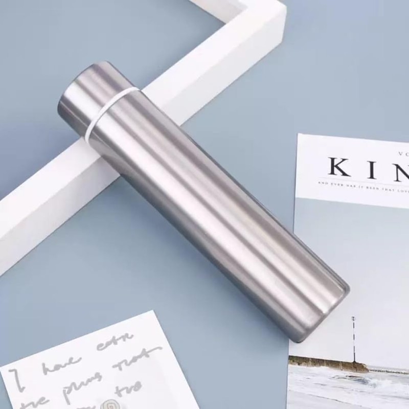 Slim Stainless Steel Insulated Thermos, Mini Water Bottle, Leak Proof
