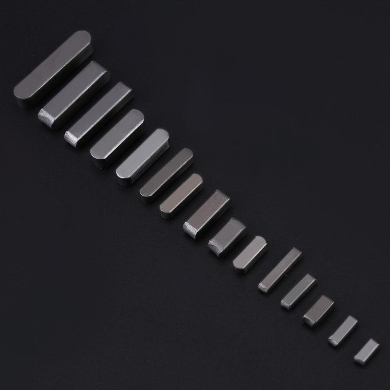 Vikye 140 Pcs Round Ended Feather Key, Parallel Drive Shaft