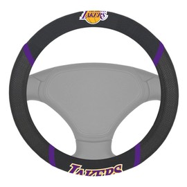 FANMATS 14795 Los Angeles Lakers Embroidered Steering Wheel Cover
