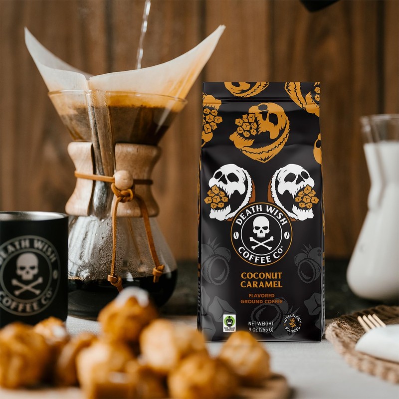 Death Wish Coffee, Coconut Caramel Ground Coffee (27 Ounces)