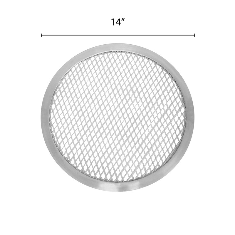 Thunder Group Seamless-Rim Aluminum Pizza Screen, 14 Inch
