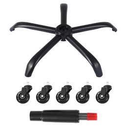 Happybuy Office Chair Base Replacement, 28", 2500 lbs Static Load Capacity, Heavy Duty Universal Computer Desk Chair Stool Base Part with 5 Casters and Gas Cylinder, Desk Chair Base Replacement, Black
