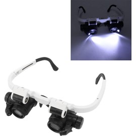 Fdit Lupa de Cabeza con Luces LED 8X 15X 23X para Reparación y Joyería