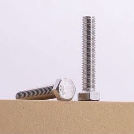 1/2-13 x 5" Hex Head Bolt Screw (3/8" to 6" Available), 304 Stainless Steel 18/8, Hexagon Head Bolt Screw, Fully Threaded, Coarse Thread, 4 pcs