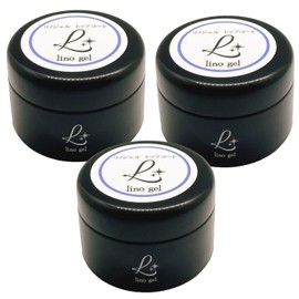 LinoGel Top Gel, Top Gel, Domestic Gel, Nail Top, 0.5 oz (15 g), Semi-Hard, Glossy, Transparent, UV LED Compatible (Set of 3)