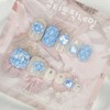 Quilting emboss handmade nail tips, pedi tips - Square L