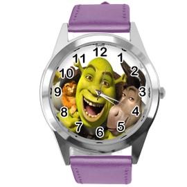 TAPORT Purple Leather Round Watch for ogre Fans