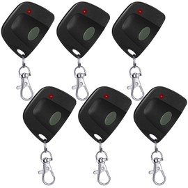 Kingdder Garage Door Remote Compatible with Linear Multicode 300mhz 10 Dip Switch 3089 3060 3070 Gate Opener Remote Multicode Gate Opener with Keychain(Black, 6 Pcs)