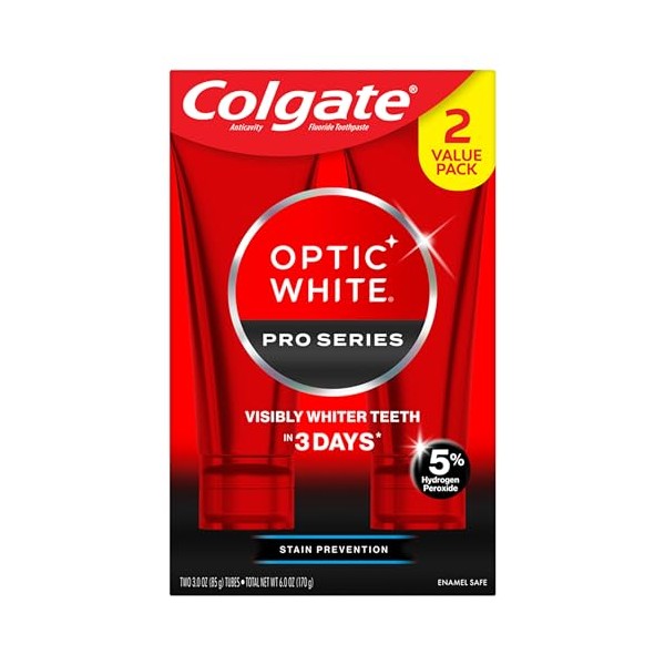 Colgate Optic White Pro Series Whitening Toothpaste with 5% Hydrogen