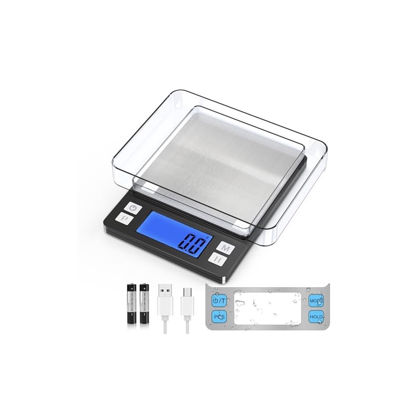 BOMATA Upgraded Small Food Scale, 0.1 g/0.001 oz High Precision,