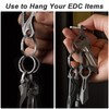 TISUR Titanium Key Rings for Keychain, Side-Pushing key chain rings