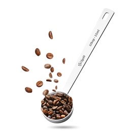 Coffee Scoop, 1 Tbsp Long Handled 304 Stainless Steel Measuring Spoon for Coffee, Tea & Baking, 15ml Precision Scoop, Dishwasher Safe