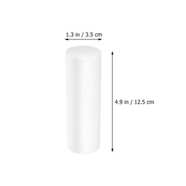 ABOOFAN Foam Cylinders for Crafts 6pcs White Foam Cylinders Shape Craft Foam Sticks Modeling DIY Crafts Polystyrene Cylinder Painting Cylinders Chritstmas Ornament 12.5cm*3.5cm