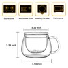 Lezero 13oz Tea Infuser Cups Kits, Glass Mugs with Filter