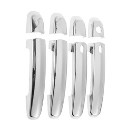 Partuto Smart Car Door Handle Cover Trim - Car Side Door Handle Cover - for Suzuki Swift 2005-2017 Silver Tone - 1 Set