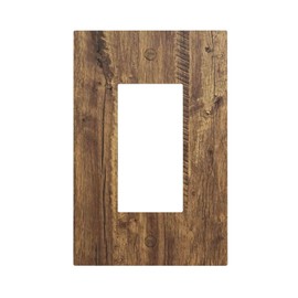 YIJIKJY Decorative Outlet Covers Vintage Brown Wood Grain Wooden Plank 1 Gang Rocker Light Switch Cover Plate Single Decora Light Switch Covers Wall Plate Faceplate for Farmhouse Home Decor