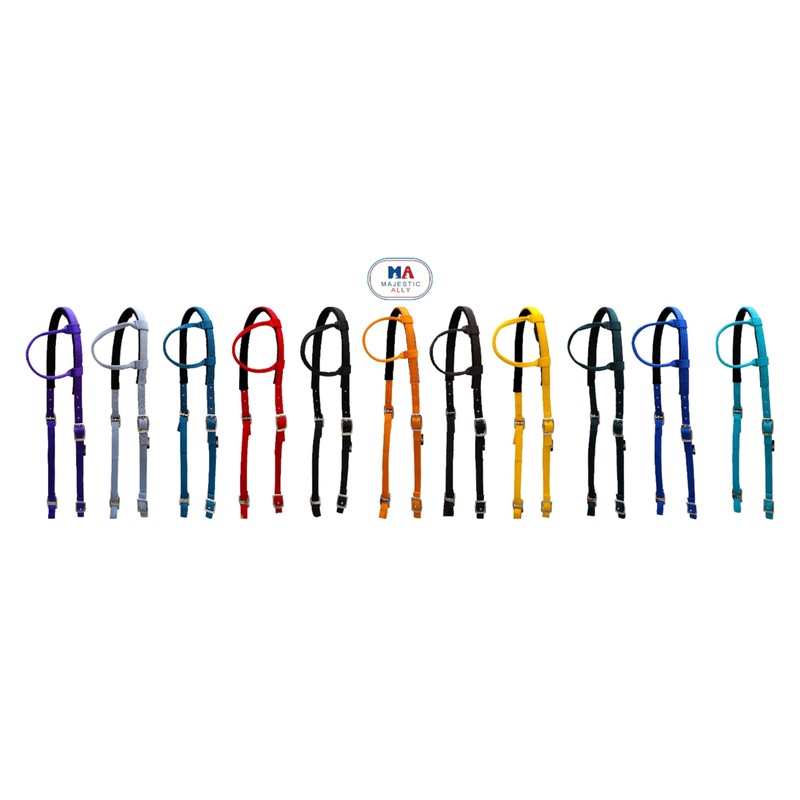 Majestic Ally Horse Headcollar Nylon Padded Extendable Single Ear 2