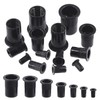 Rustark 100Pcs M5 Rivet Nuts Carbon Steel Black Zinc Plated