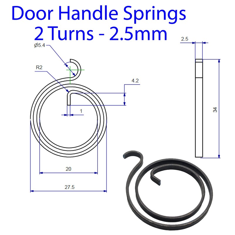 Universal Hardware Door Handle Spring Replacement Repair Kit 6 x