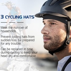 GXCROR 3 Pack Cooling Cooling Skull Cap with Sweat-Wicking & Anti-Odor Technology Quick-Dry Helmet Liner for Cycling Motorcycle Running