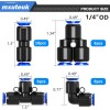 mxuteuk 1/4 Push to Connect Fittings Dot Air Fittings Tee