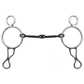 Showman Stainless Steel Wonder Bit Horse 5" with Blue Steel Twisted Broken Mouth