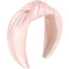 Amariver Pink Headband Knotted Wide Headband for Women Top Knot