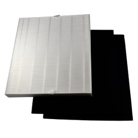 HQRP AP-1512HH Replacement Filter Compatible with Coway Airmega AP1512HH Mighty, AP-1518R Airmega 200M Air Purifier, Part 3304899, 1 True HEPA Filter + 2 Activated Carbon Pre-Filters