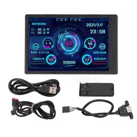 3.5inch IPS USB Mini Screen, PC Temperature Display AIDA64 CPU GPU RAM Data Monitor Sensor Panel Monitor, for Laptop PC