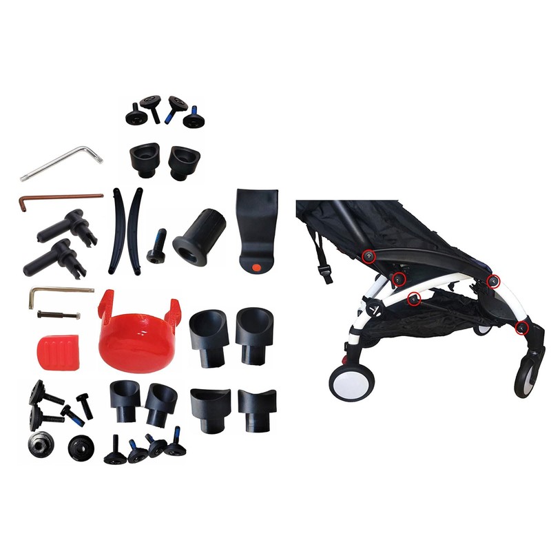 NOPOXA Baby Stroller Repair Kit Replacement Screws Maintenance Tool L