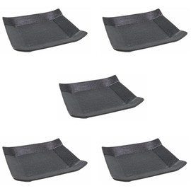 Set of 5, Meigeki Koyori Serving Plate (Black), 4.7 x 4.7 x 0.7 inches (12 x 12 x 1.8 cm) [Ryotei Ryokan Japanese Tableware, Restaurants, Commercial Utensils, Tableware]