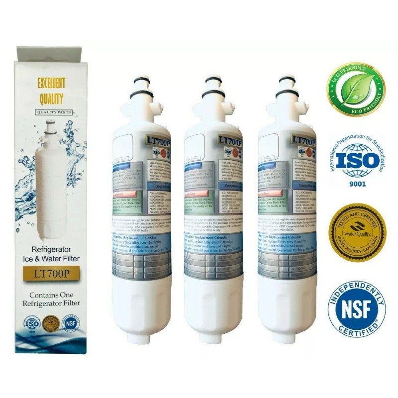 Compatible with LG and Kenmore 3 Pack Water Filter Fits