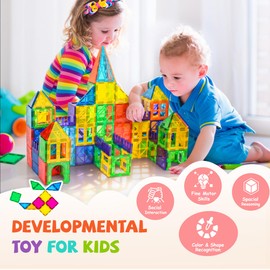 cossy 120Pcs Magnetic Tiles Magnetic 3D Building Blocks Set Educational Construction Toys for 3+ Year Old Kids with Stronger Magnets, Educational Toys, Recreational, Conventional