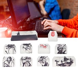 Teclas de Teclado, Teclas Personalizadas, 10 Teclas, Proceso de Sublimación, Tinta, Artes Marciales, Ventanas, Novedad, Teclas, Teclas Pbt, Patrón Claro, Bricolaje, Teclado Mecánico, Teclas Universale